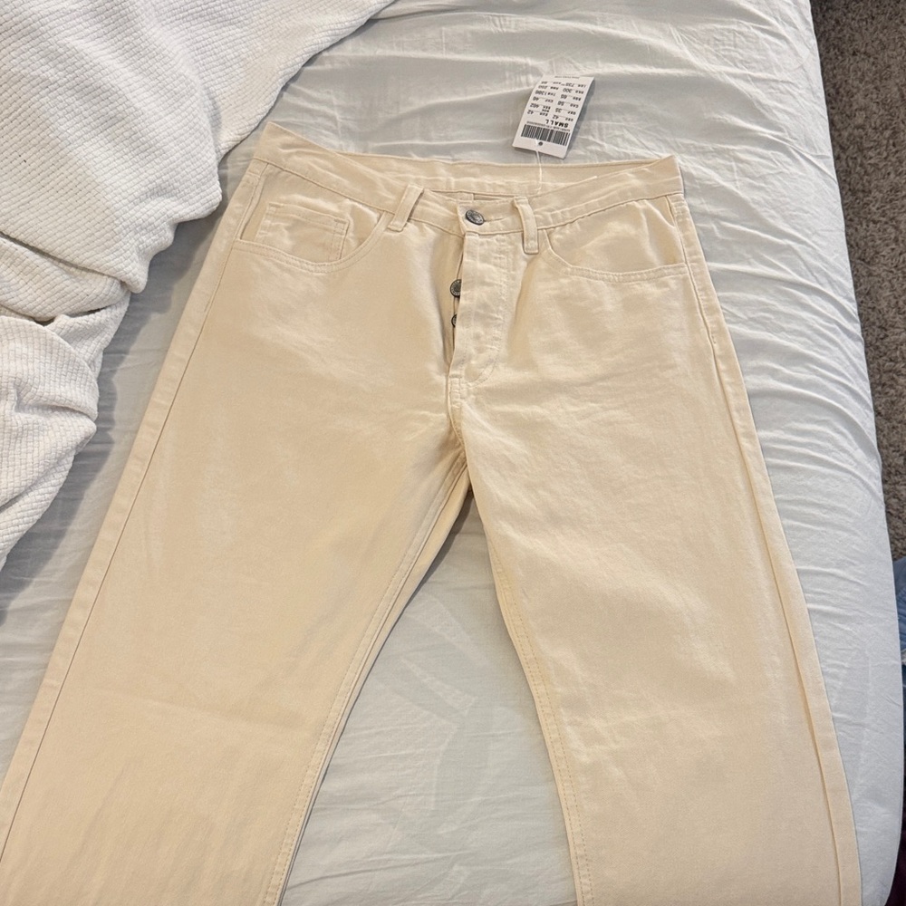 Brandy Melville Cream Jeans NWT